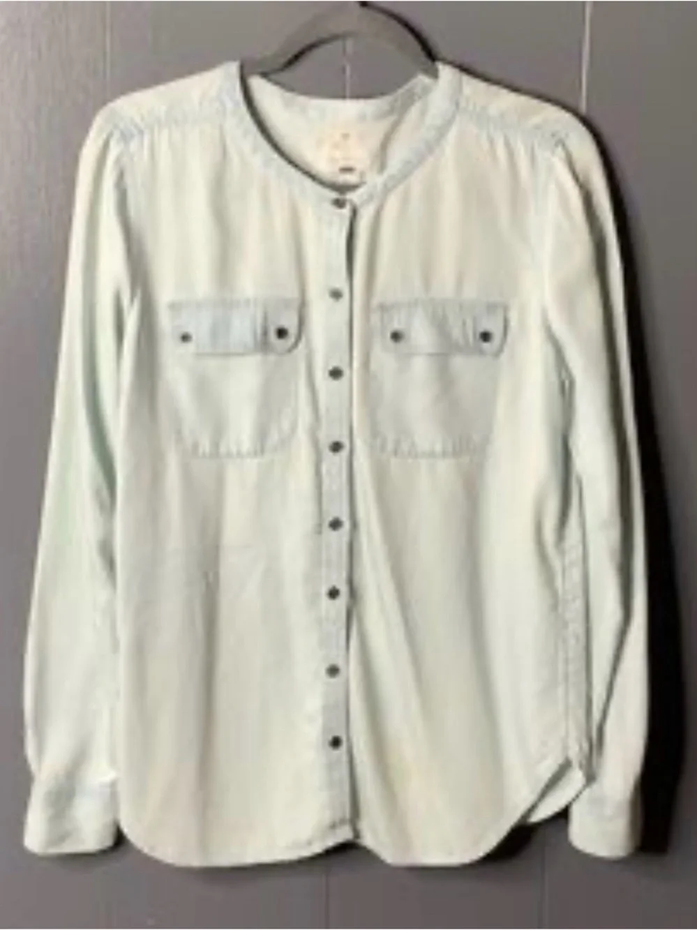 Ann Taylor Loft softened chambray shirt sz xs